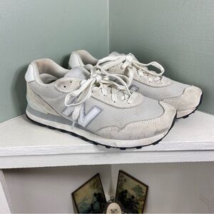 New Balance 515 Women’s Off-White Athletic Sneakers Suede Canvas Shoes Sz 9